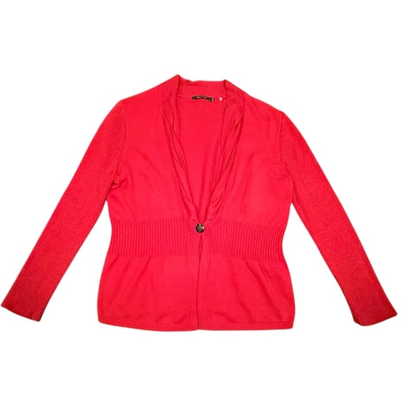 NIC+ZOE Red Women's Cardigan Sweater Blazer Size XL MSRP $148 - Picture 1 of 9
